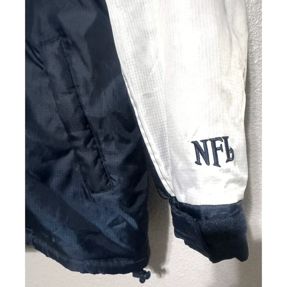 Dallas Cowboys NFL Vintage Puffer Coat Men's Large Hooded Logo Texas Football‎